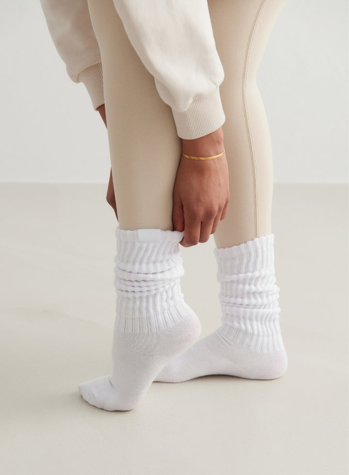 White Slouch Socks White Slouch Socks