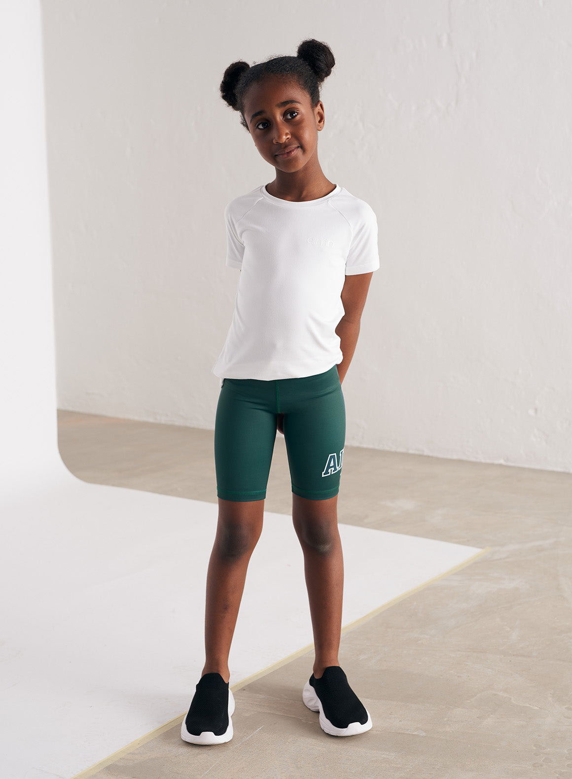 Pine Green Mini Biker Shorts AIM N EU