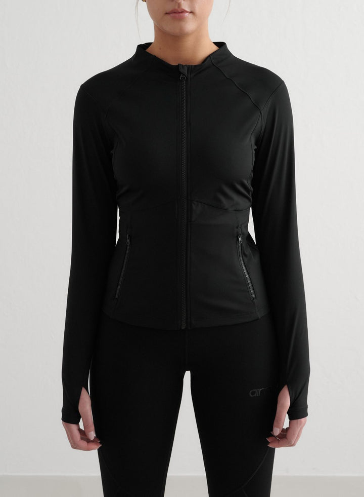 Black Sculpting Zip Jacket Black Sculpting Zip Jacket