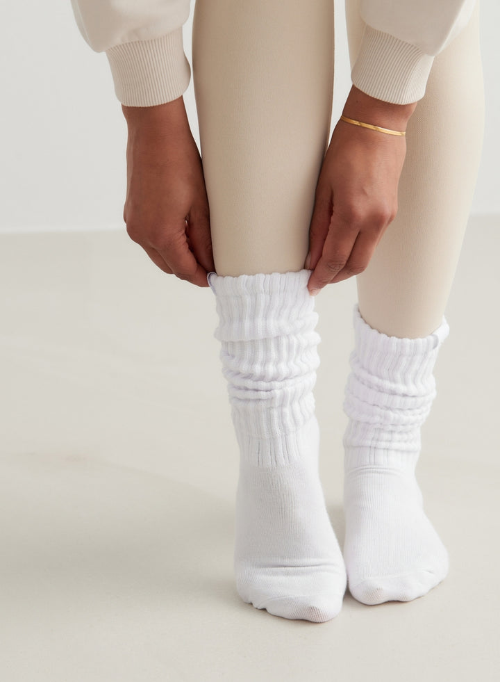 White Slouch Socks White Slouch Socks