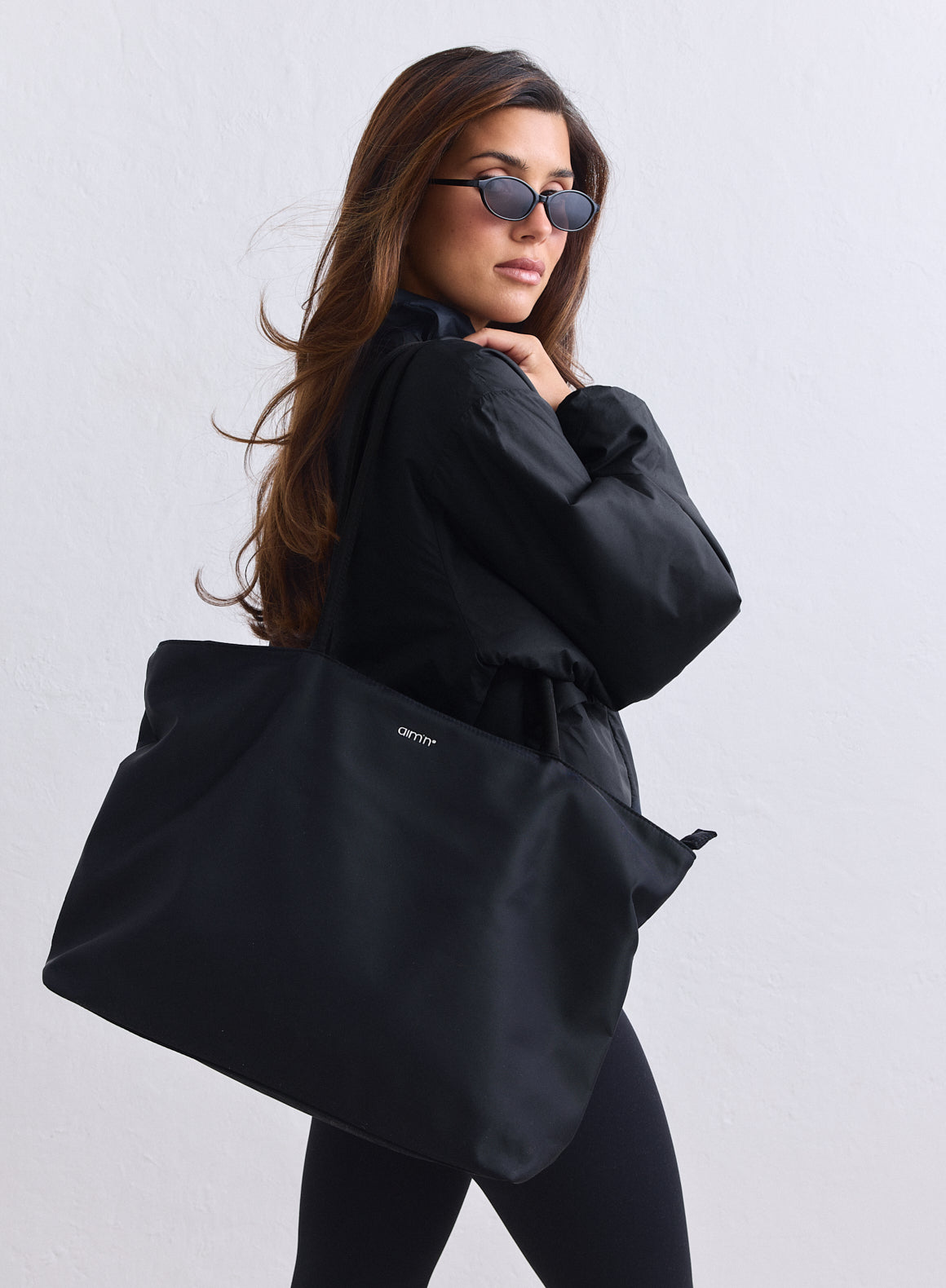 Black Nylon Tote Bag – AIM'N EU