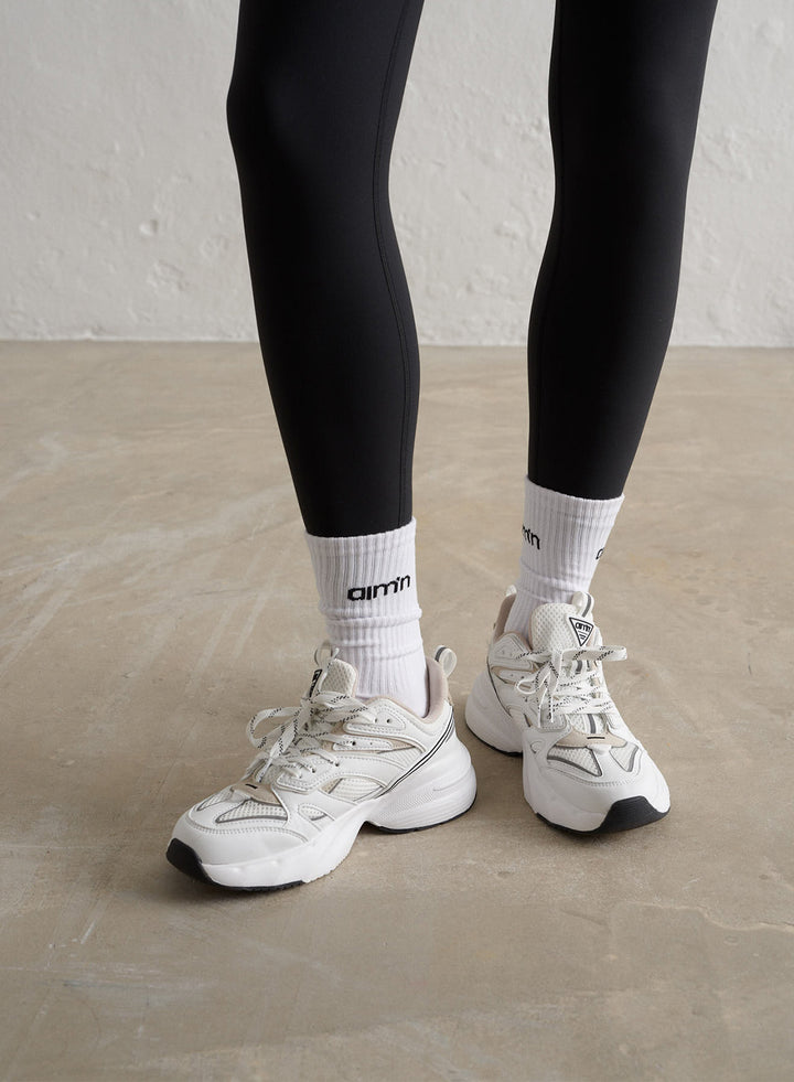 White Aim'n Logo Socks 3-pack White aim&