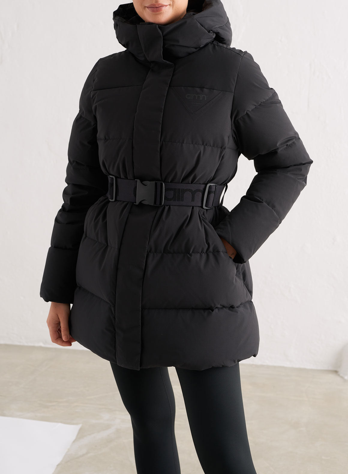 Black padded sales parka