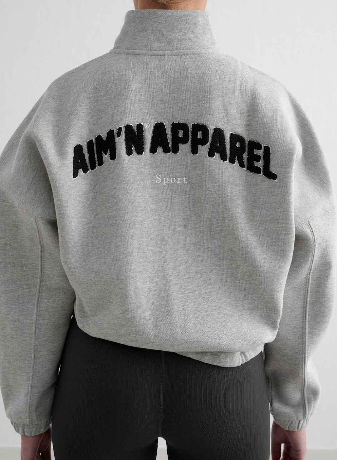 Grey Melange Campus Sweat Zip Jacket – AIM'N EU