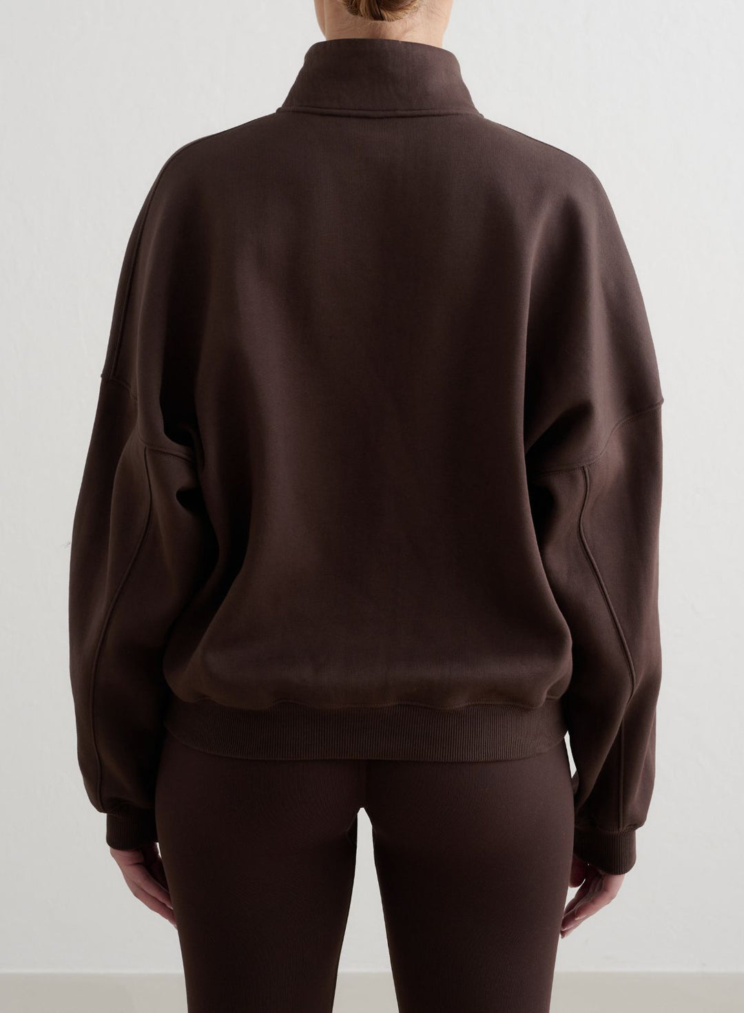Chocolate Varsity Sweat Half Zip – AIM'N EU