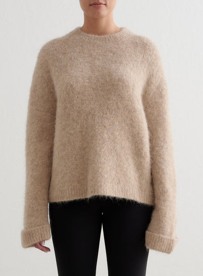 Dark Clay Alpaca Knit Sweater