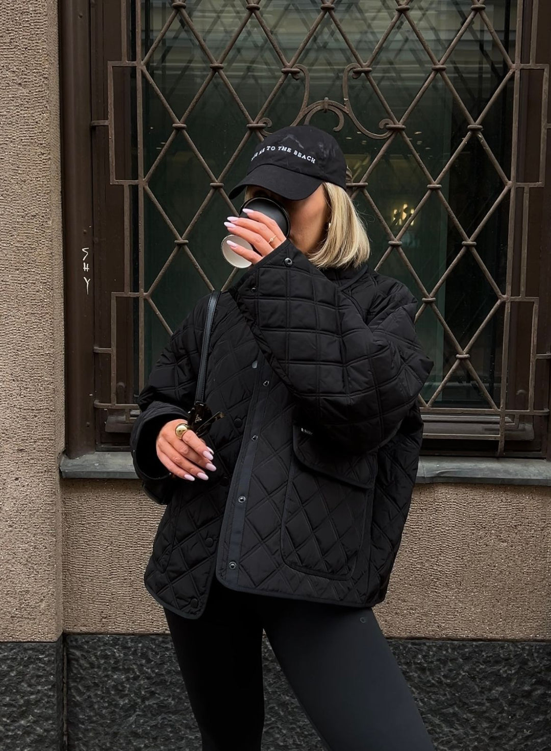 Black Quilted Femme Jacket – AIM'N EU
