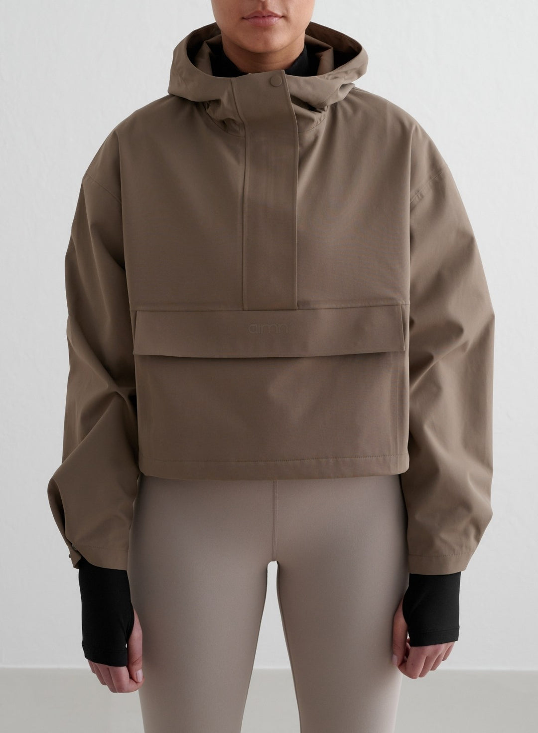 Nougat Cropped Waterproof Anorak – AIM'N EU