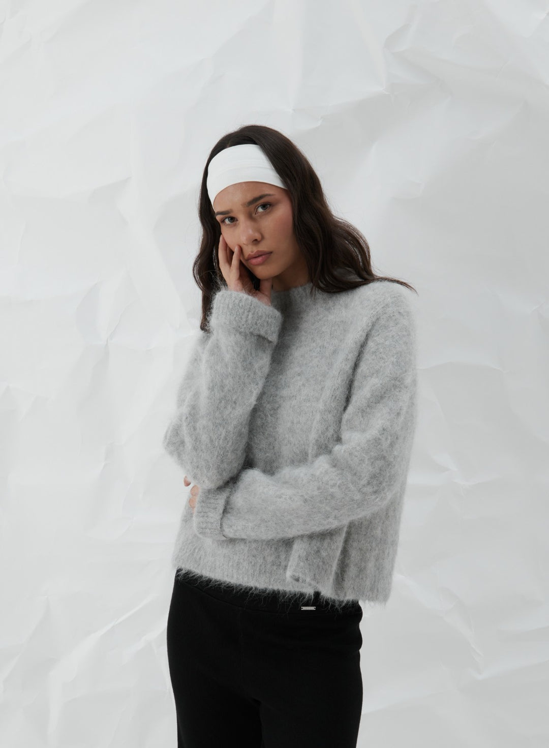 トップス Aniya fluffy knit set AM1520 ANDMARY】Aniya fluffy knit set