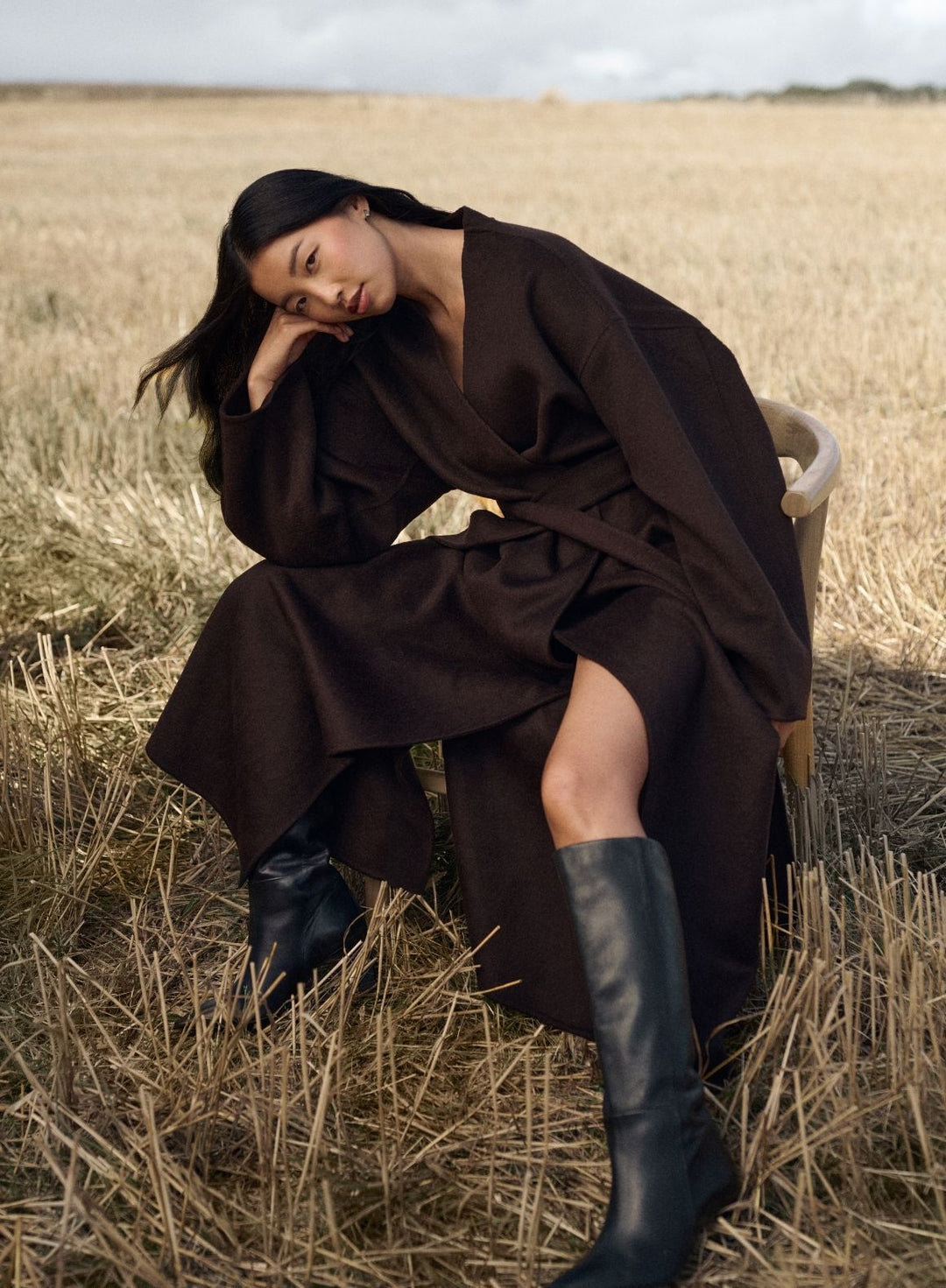 Chocolate Wool Coat – AIM'N EU