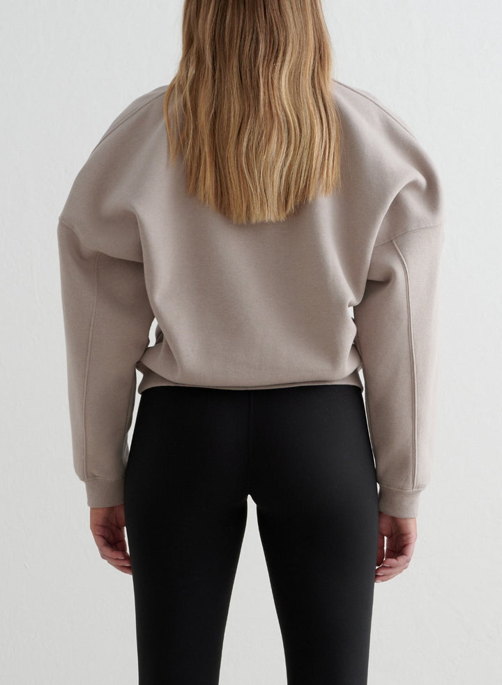 Dark Clay Varsity Sweat Half Zip [S - 175 cm]