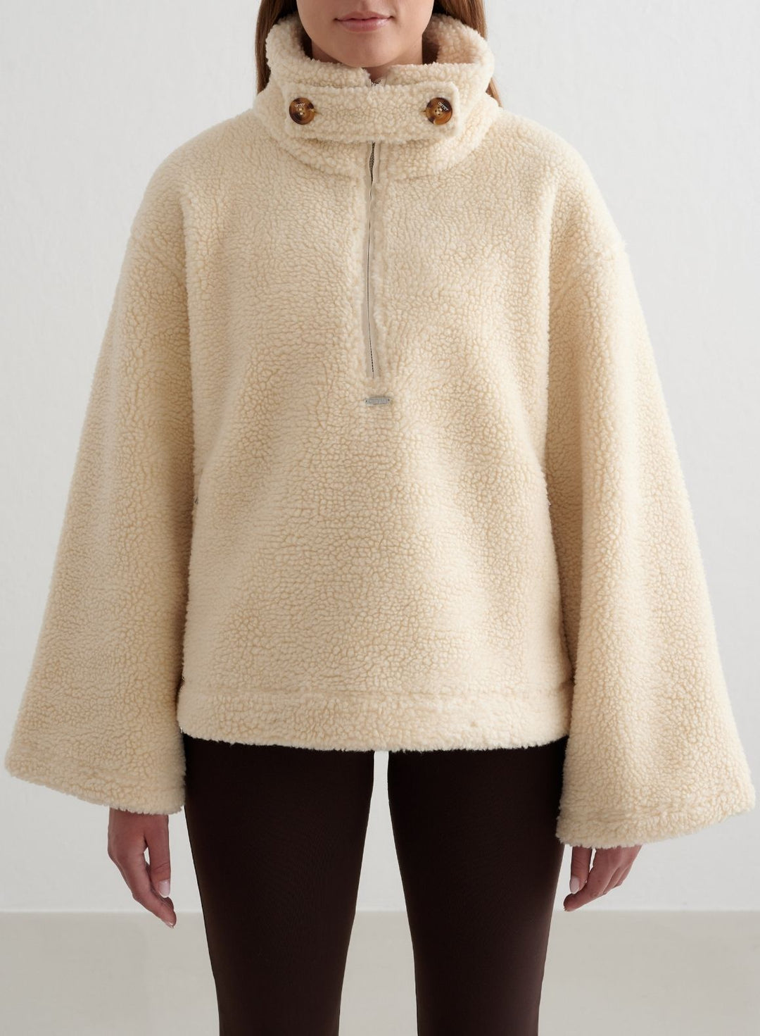 Almond White Pile Anorak – AIM'N EU