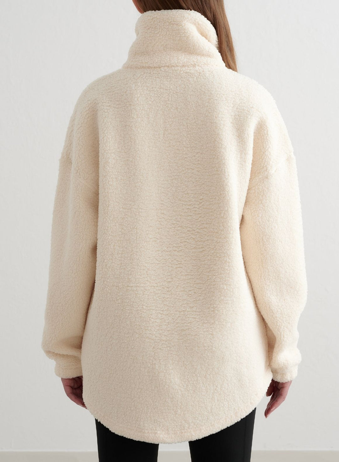 Blanc YM Wool Pile Oversize Single Coat Blanc YM Wool Pile