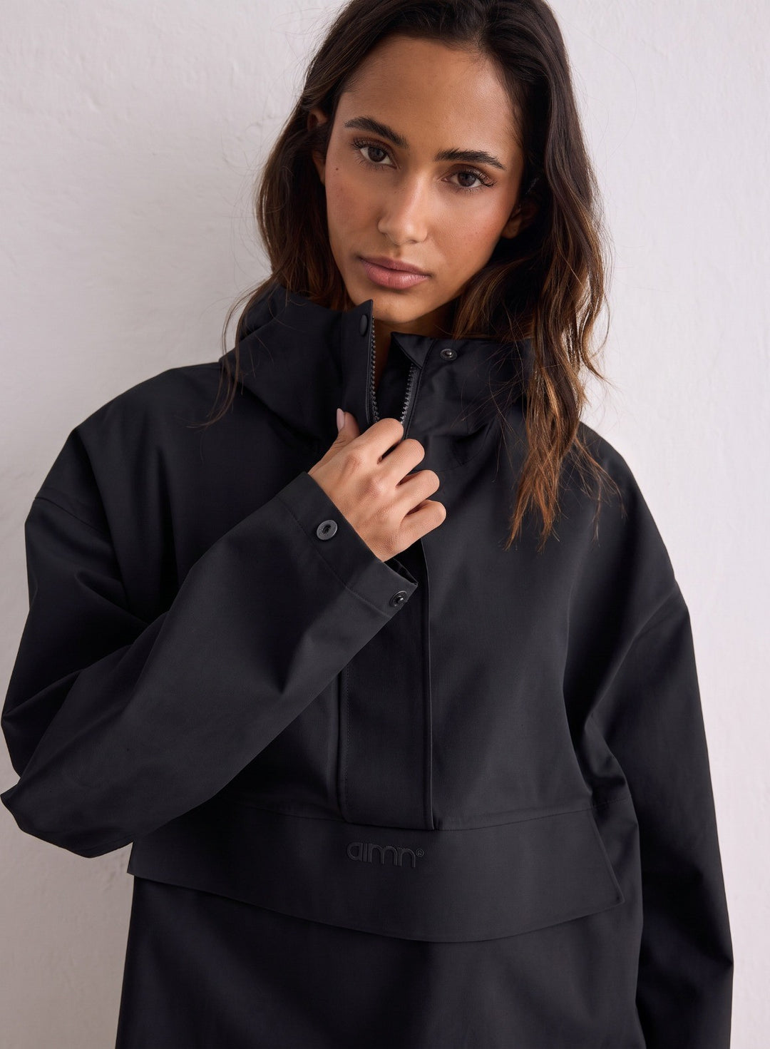 Black Waterproof Oversized Anorak – AIM'N EU