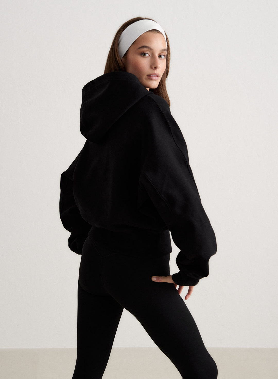 Black Sportif Half Zip Hood – AIM'N EU