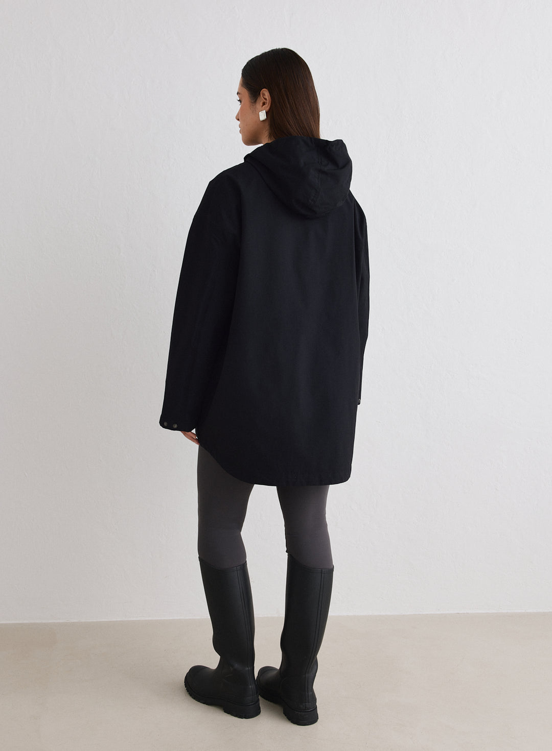 Black Waterproof Oversized Anorak – AIM'N EU