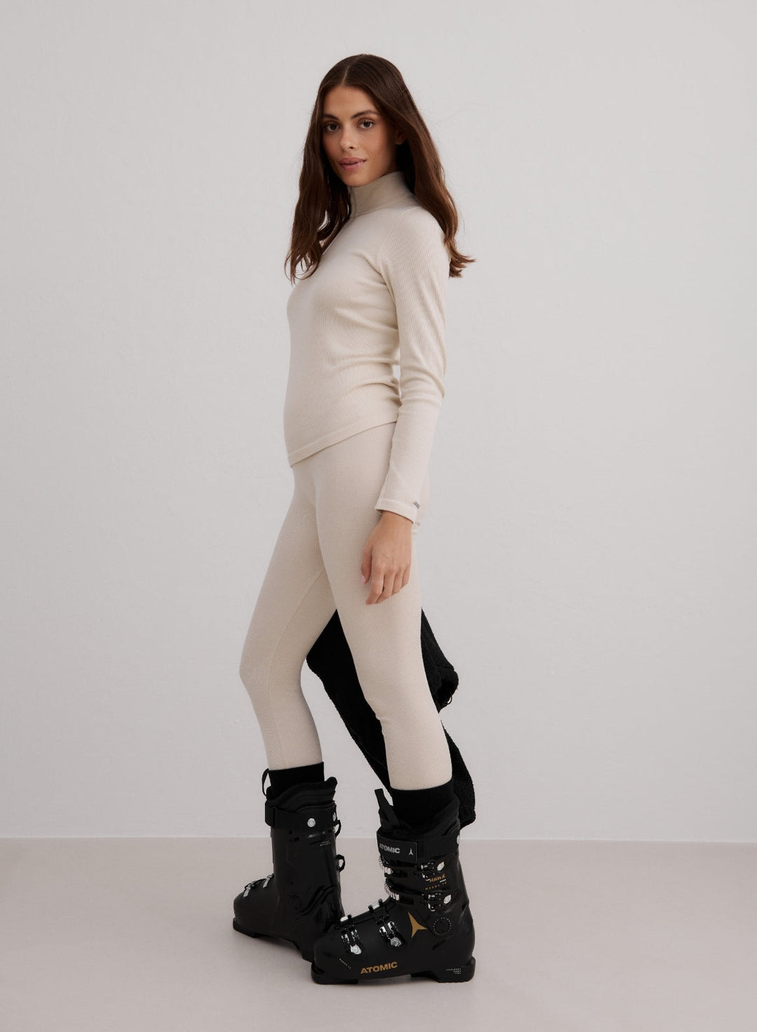 Café Au Lait Ribbed Wool Leggings – AIM'N EU