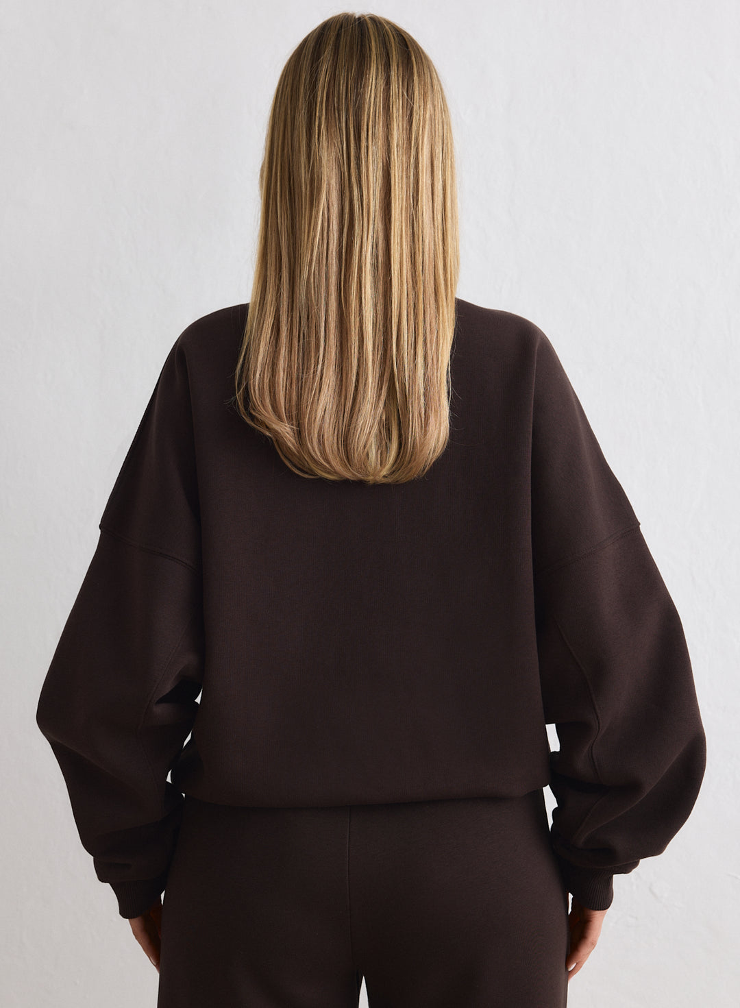 Chocolate Varsity Sweat Half Zip – AIM'N EU