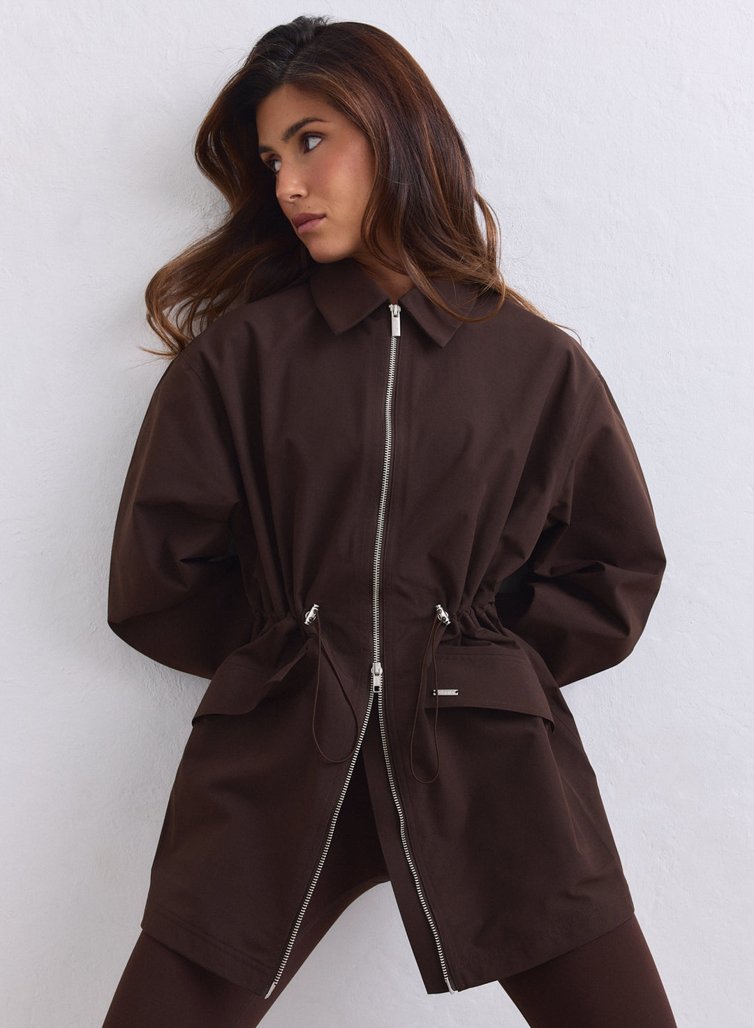 Chocolate Waterproof Zip Jacket – AIM'N EU