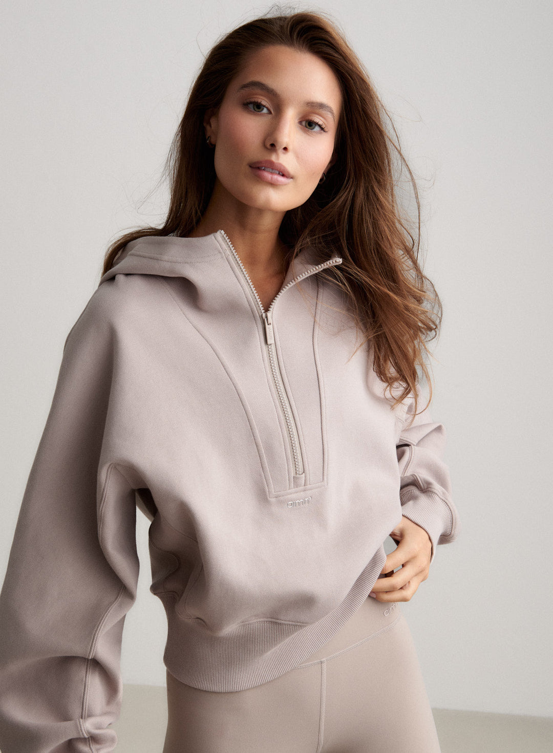 Dark Clay Sportif Half Zip Hood – AIM'N EU