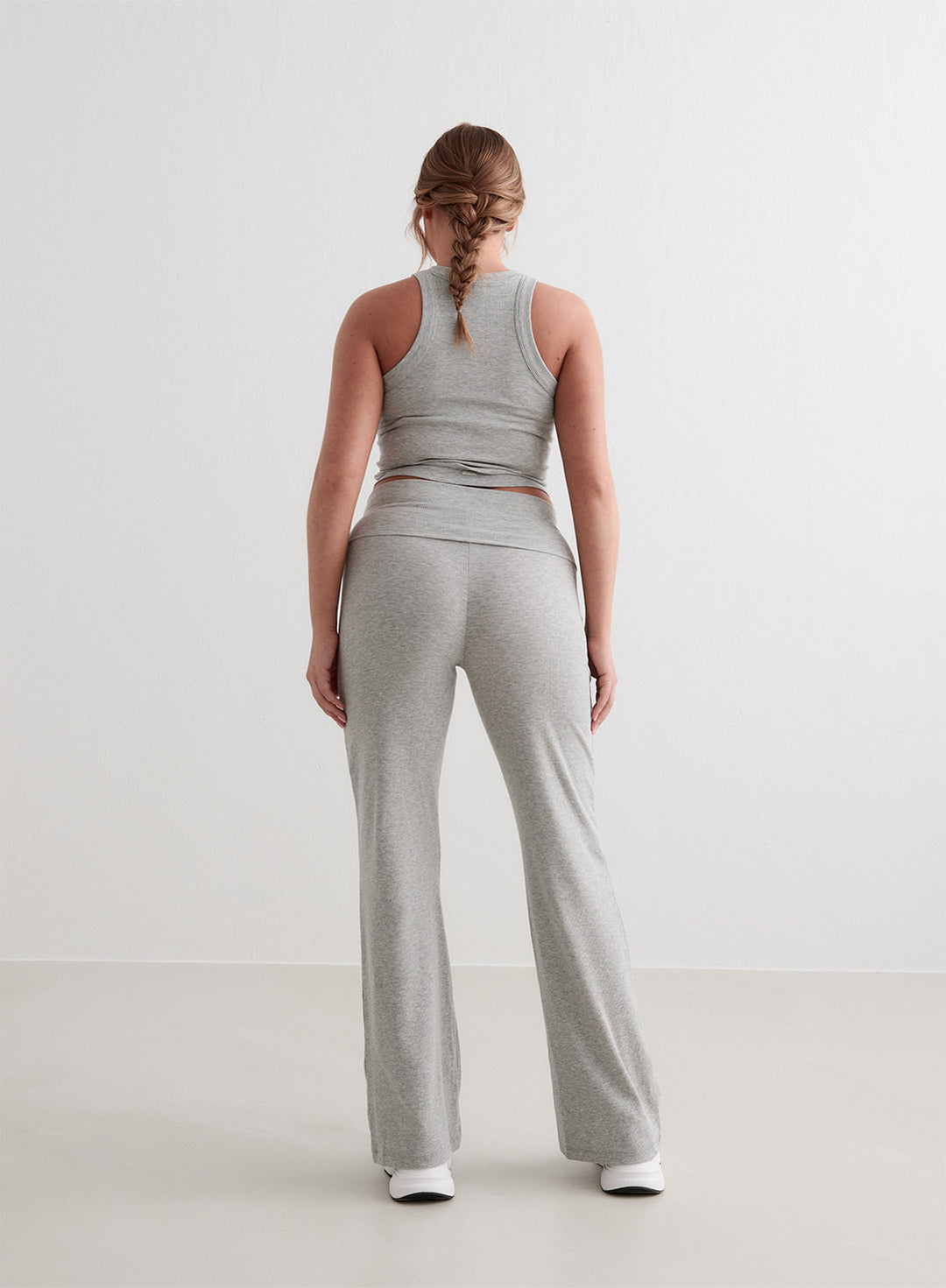 Grey Melange Ease Ribbed Pants – AIM'N EU