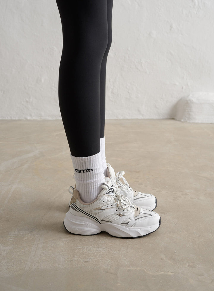 White Aim'n Logo Socks 3-pack White aim&