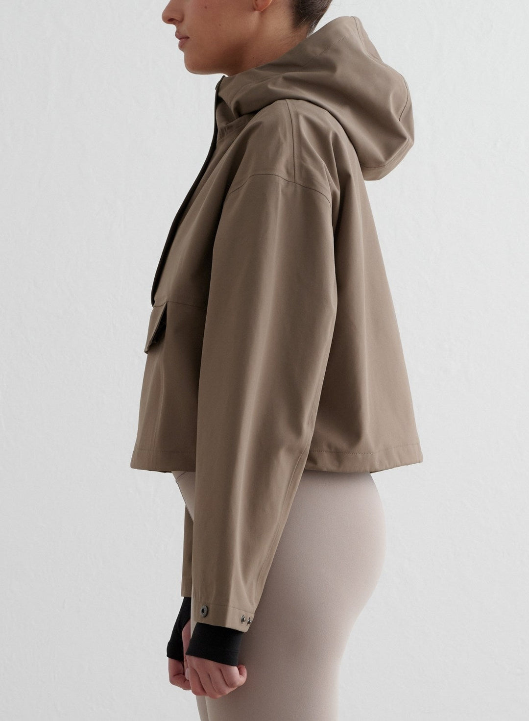 Nougat Cropped Waterproof Anorak – AIM'N EU