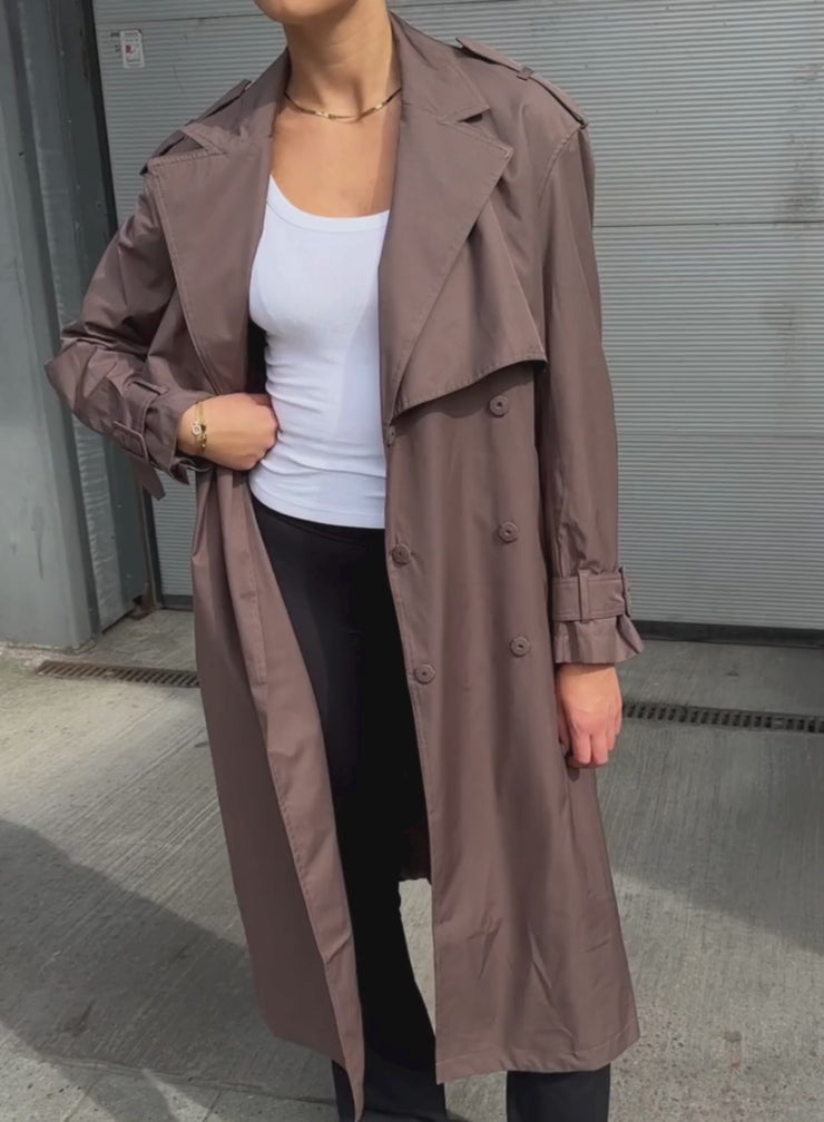 Macchiato Recycled Tech Trench Coat – AIM'N EU