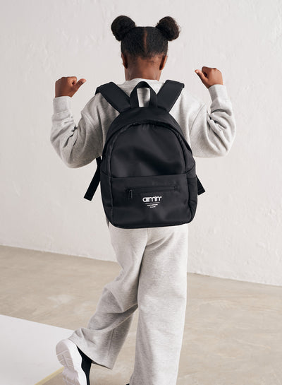 Black Mini Nylon Backpack